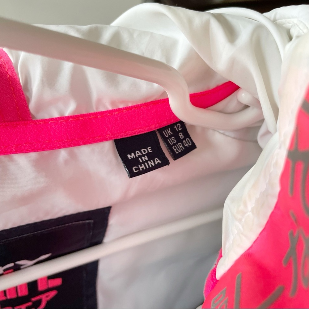 Superdry Team Fuji Hybrid Colour Block Zip Hoodie In Pink | Size 8 - Picture 10 of 14